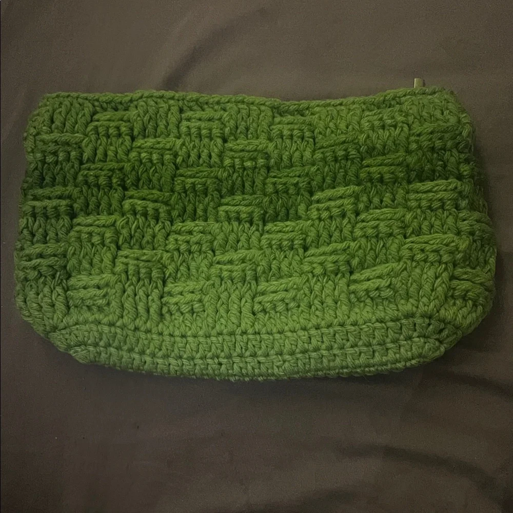Handmade Green Crochet Pouch